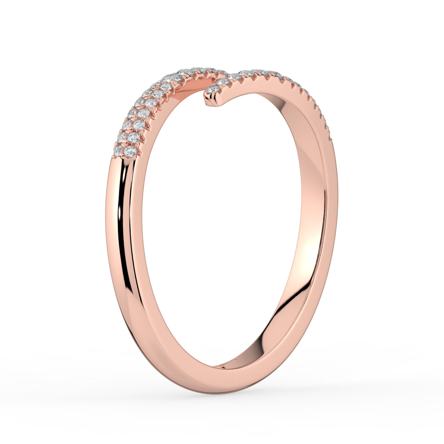 The Isabella Ring - Open Pavé Wrap Around