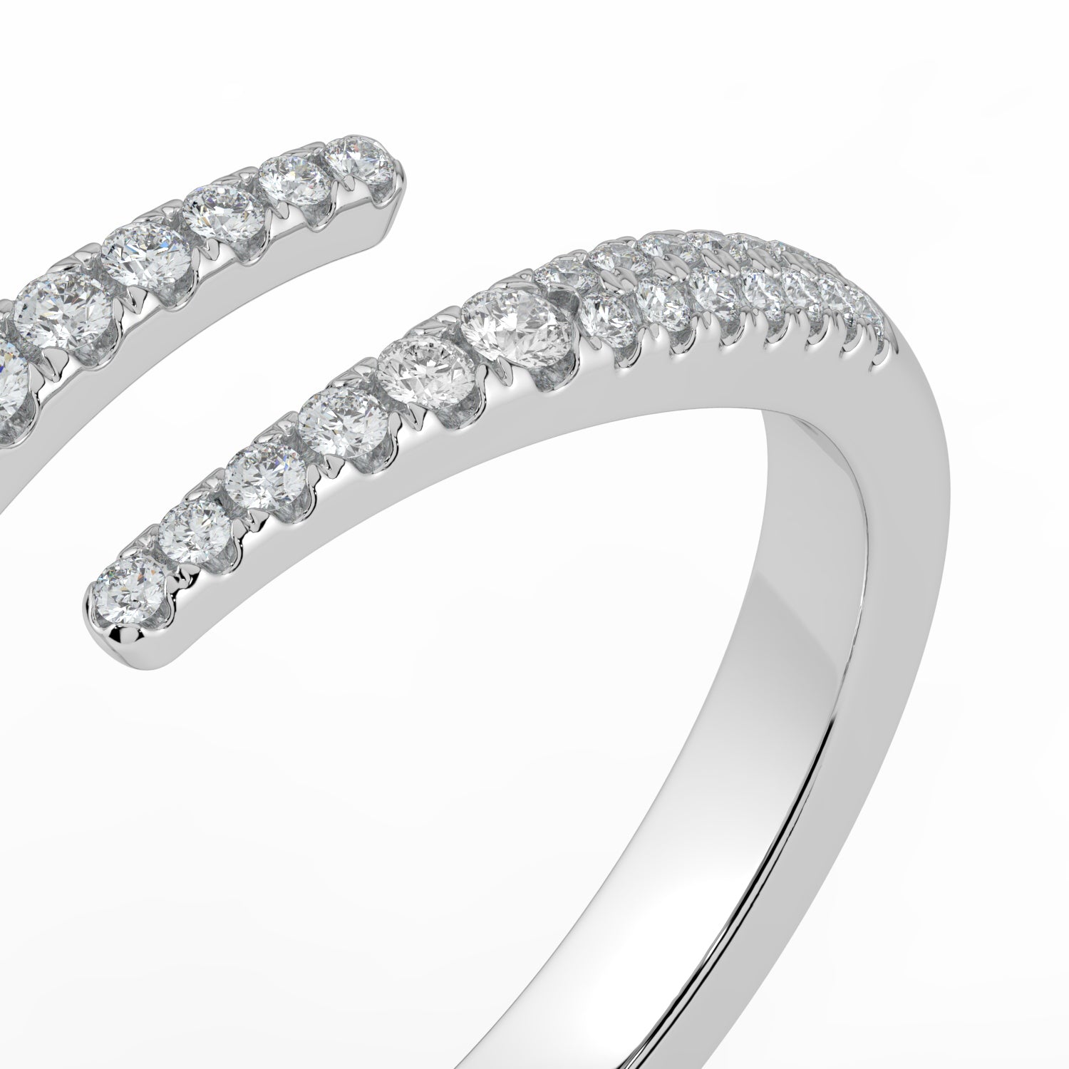 The Isabella Ring - Open Pavé Wrap Around