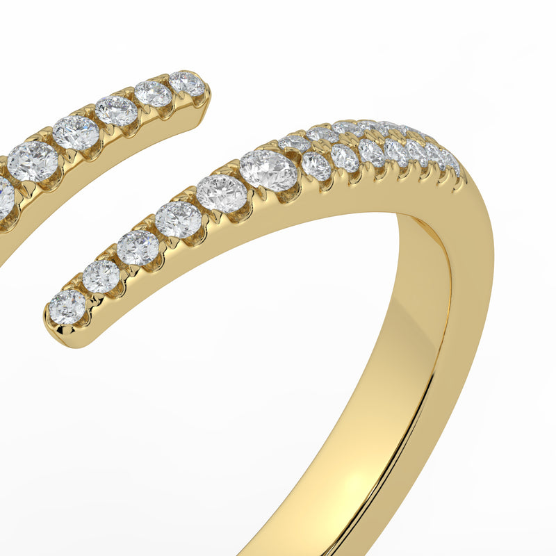 The Isabella Ring - Open Pavé Wrap Around