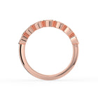 The Sara Ring - Oval Bezel Set Half Eternity Band