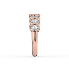 The Sara Ring - Oval Bezel Set Half Eternity Band