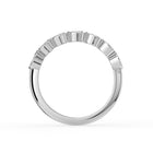 The Sara Ring - Oval Bezel Set Half Eternity Band