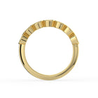 The Sara Ring - Oval Bezel Set Half Eternity Band