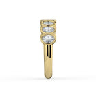 The Sara Ring - Oval Bezel Set Half Eternity Band