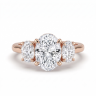 The Charlotte Ring - Oval trilogy with a rose gold band | The Jewel Concierge