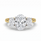 The Charlotte Ring - Oval trilogy in a two-tone yellow gold & white gold setting | The Jewel Concierge
