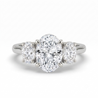 The Charlotte Ring - Oval trilogy with a white gold band | The Jewel Concierge