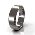 Brushed Classic Flat Bevel Men's Wedding Band