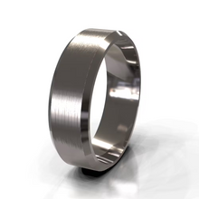 Brushed Classic Flat Bevel Men's Wedding Band