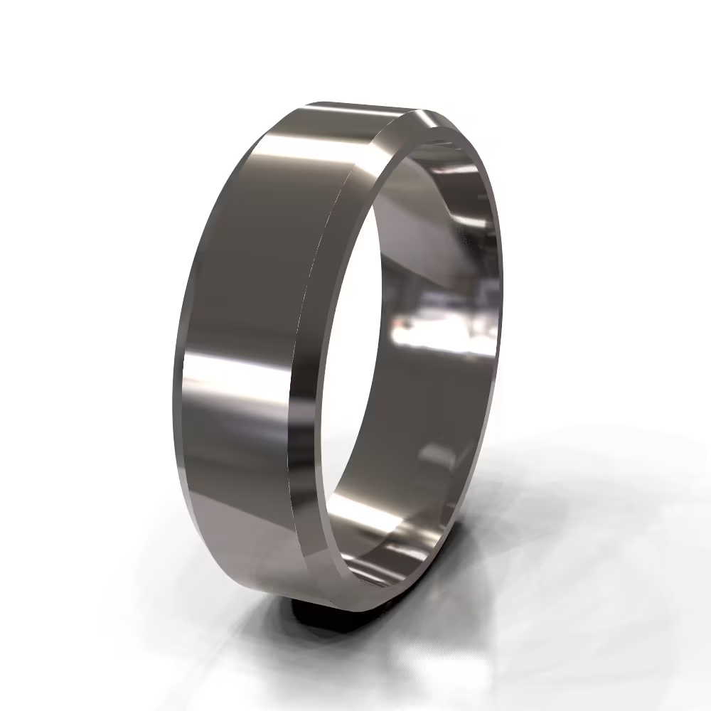 Classic Flat Bevel Edge Men's Wedding Band