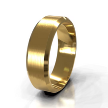Brushed Classic Flat Bevel Men's Wedding Band