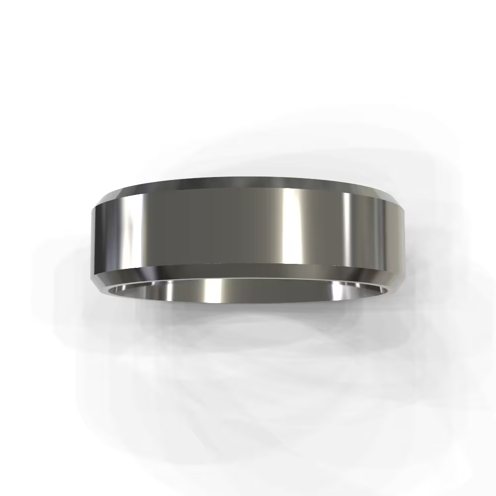 Classic Flat Bevel Edge Men's Wedding Band