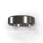 The Oliver Ring — Brushed Flat Bevelled Edge Men's Wedding Band | The Jewel Concierge