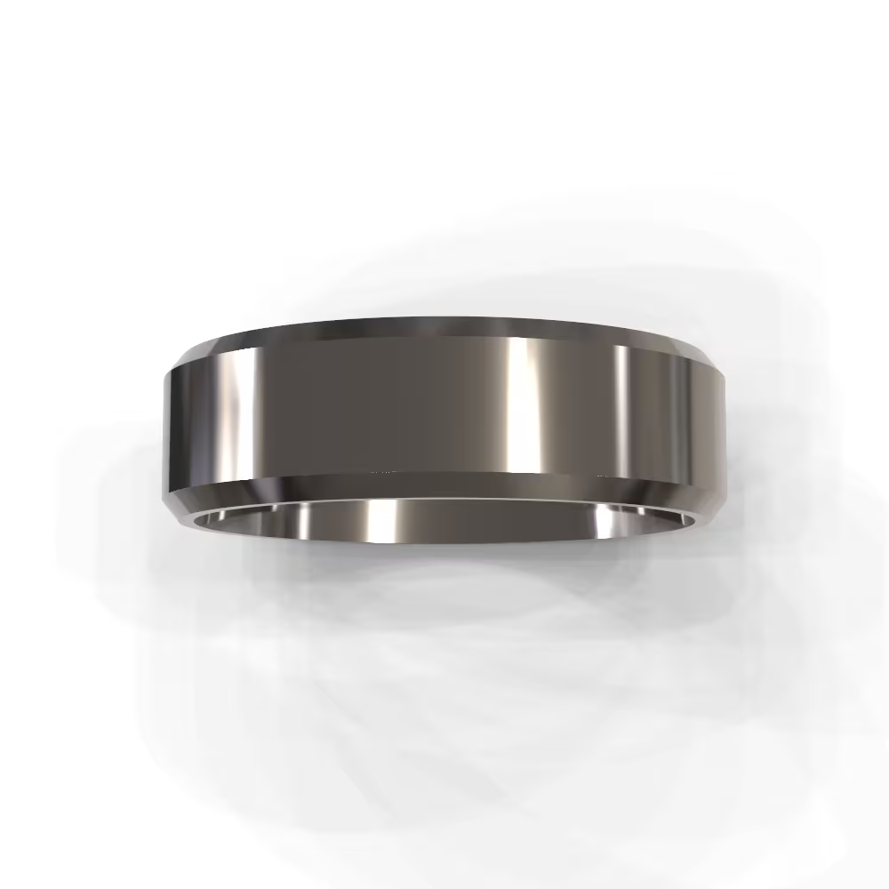 Classic Flat Bevel Edge Men's Wedding Band