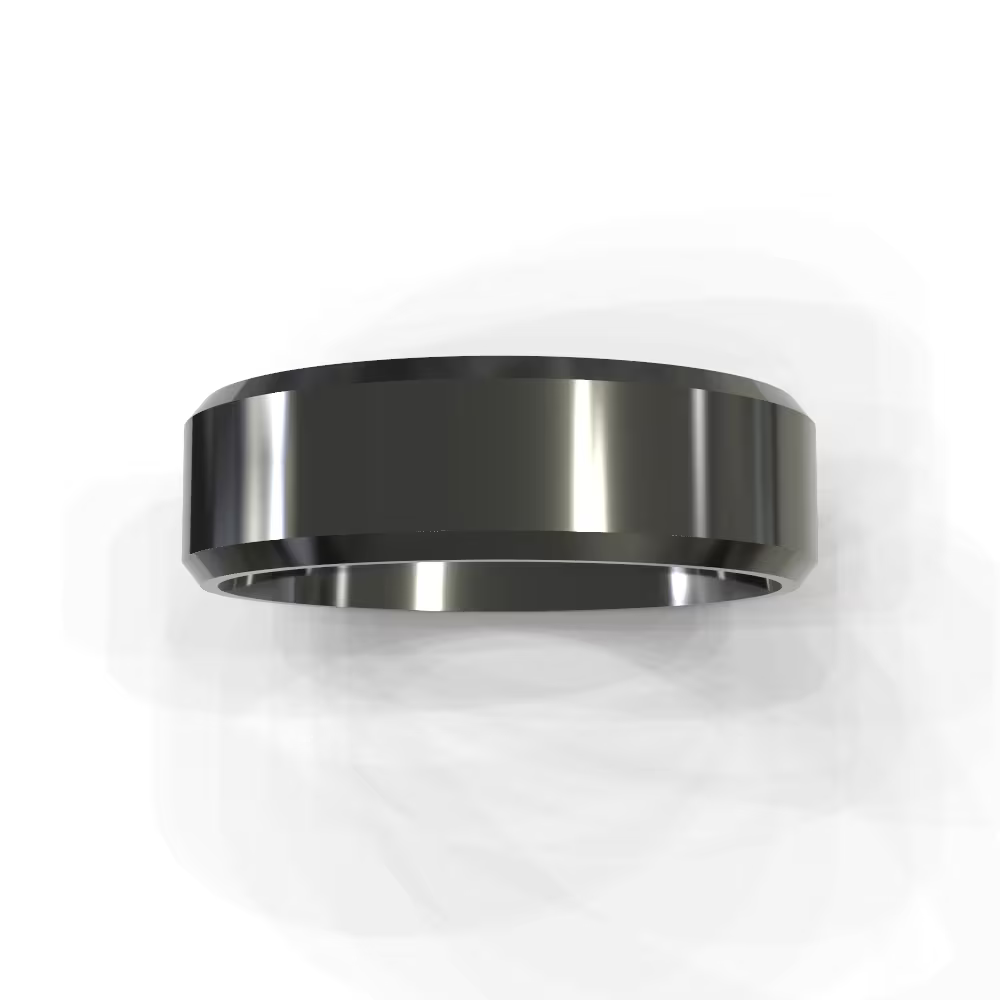 Classic Flat Bevel Edge Men's Wedding Band