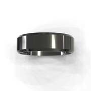 The Oliver Ring — Polished Flat Bevelled Edge Men's Wedding Band | The Jewel Concierge