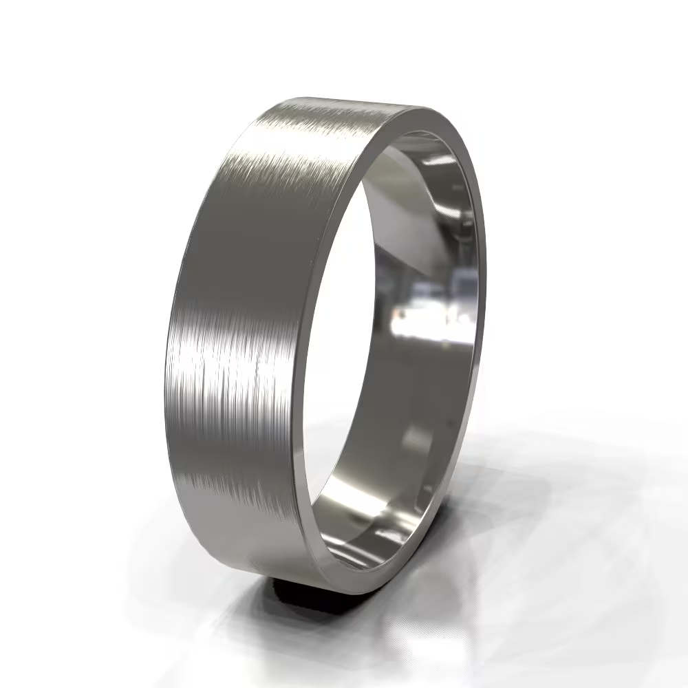 The Franco Ring - Brushed Square-Edge Men's Wedding Band