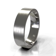 The Franco Ring — Brushed Square-Edge Men's Wedding Band in Platinum | The Jewel Concierge