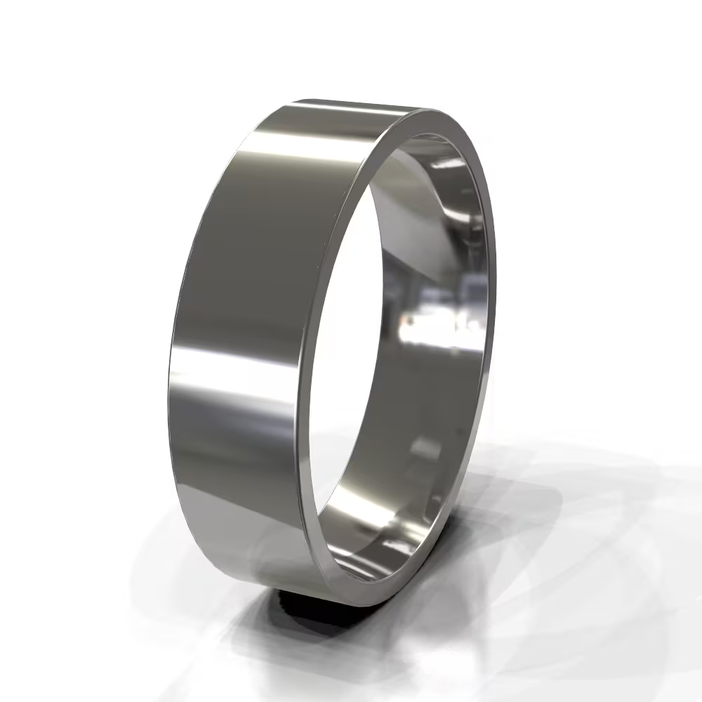 The Franco Ring - Polished Square-Edge Men's Wedding Band