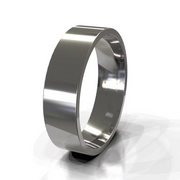 The Franco Ring — Polished Square-Edge Men's Wedding Band in Platinum | The Jewel Concierge