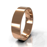 The Franco Ring — Polished Square-Edge Men's Wedding Band in Rose Gold | The Jewel Concierge