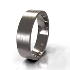 The Franco Ring - Brushed Square-Edge Men's Wedding Band