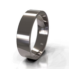 The Franco Ring - Polished Square-Edge Men's Wedding Band