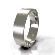 The Franco Ring — Brushed Square-Edge Men's Wedding Band in White Gold | The Jewel Concierge