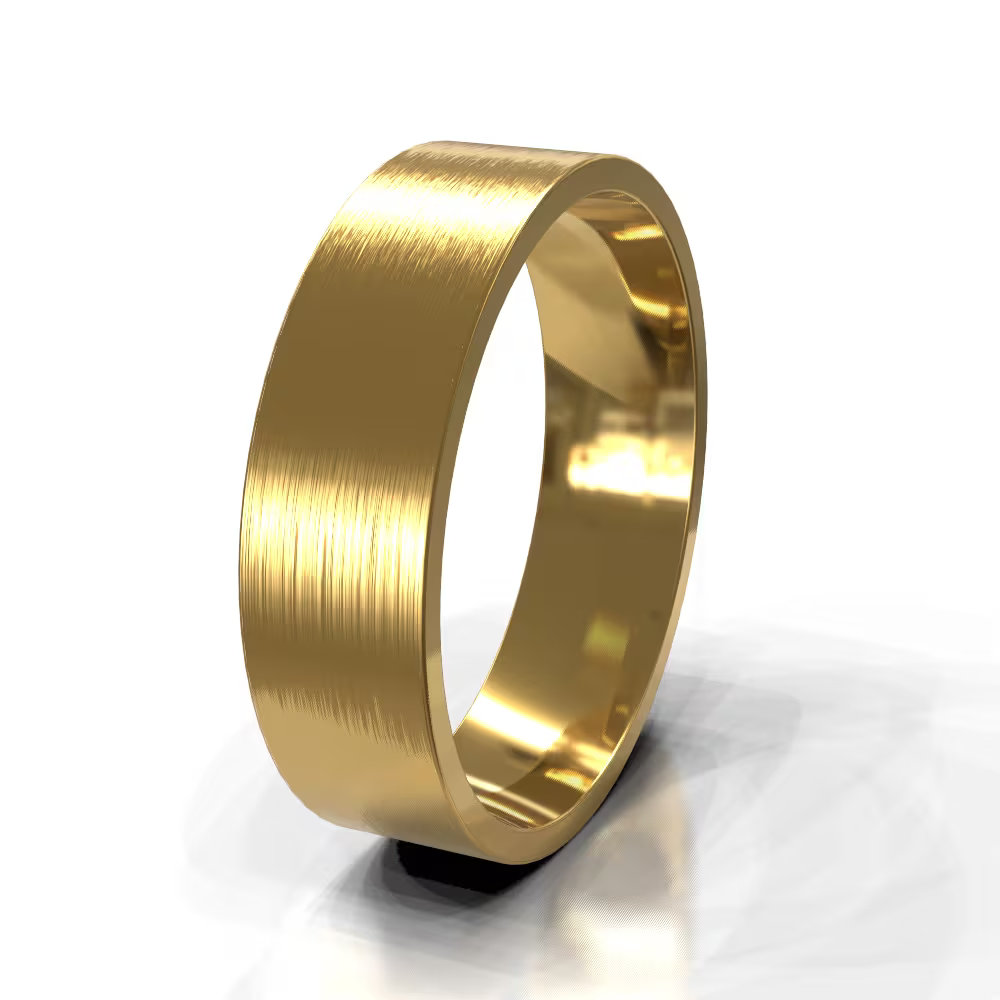 The Franco Ring - Brushed Square-Edge Men's Wedding Band