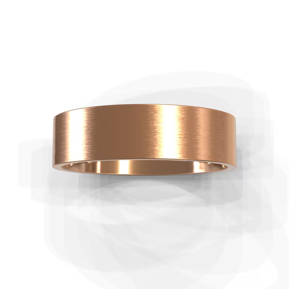 The Franco Ring - Brushed Square-Edge Men's Wedding Band