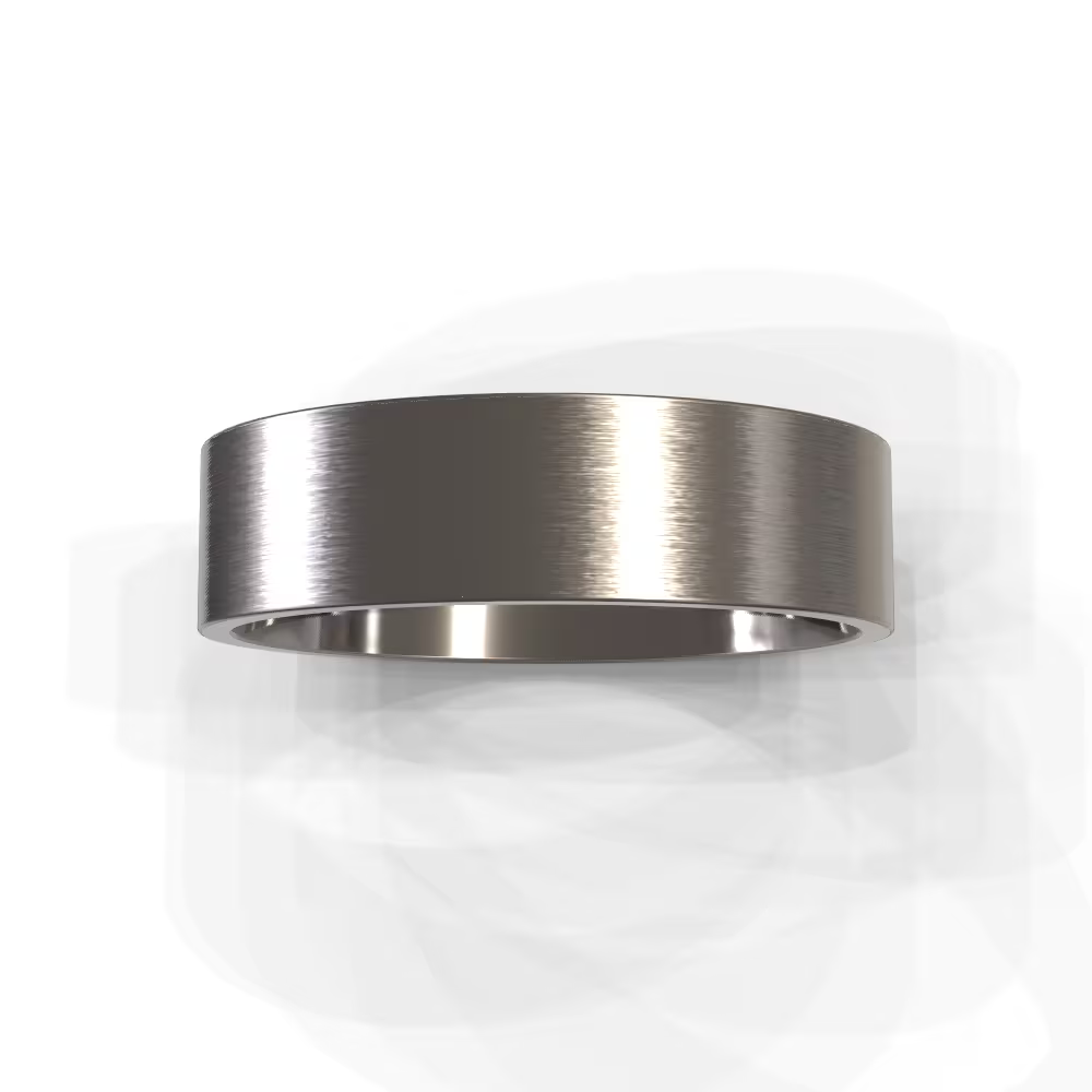 The Franco Ring - Brushed Square-Edge Men's Wedding Band