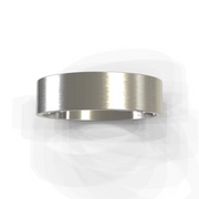 The Franco Ring — Brushed Square-Edge Men's Wedding Band in White Gold | The Jewel Concierge