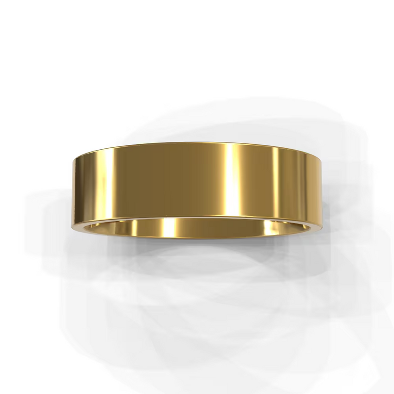 The Franco Ring – 14K Yellow Gold Polished Square-Edge Men's Wedding Band – The Jewel Concierge