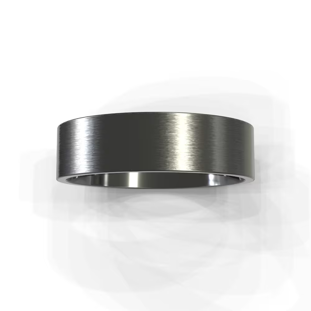 The Franco Ring - Brushed Square-Edge Men's Wedding Band
