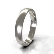 The Aaron Ring — Brushed Domed Men's Wedding Band in White Gold | The Jewel Concierge