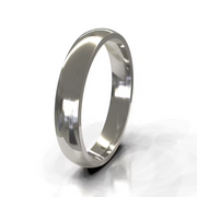 The Aaron Ring — Polished Domed Men's Wedding Band in White Gold | The Jewel Concierge
