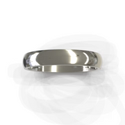 The Aaron Ring — Polished Domed Men's Wedding Band in White Gold | The Jewel Concierge