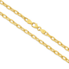 Gold chain on a white background