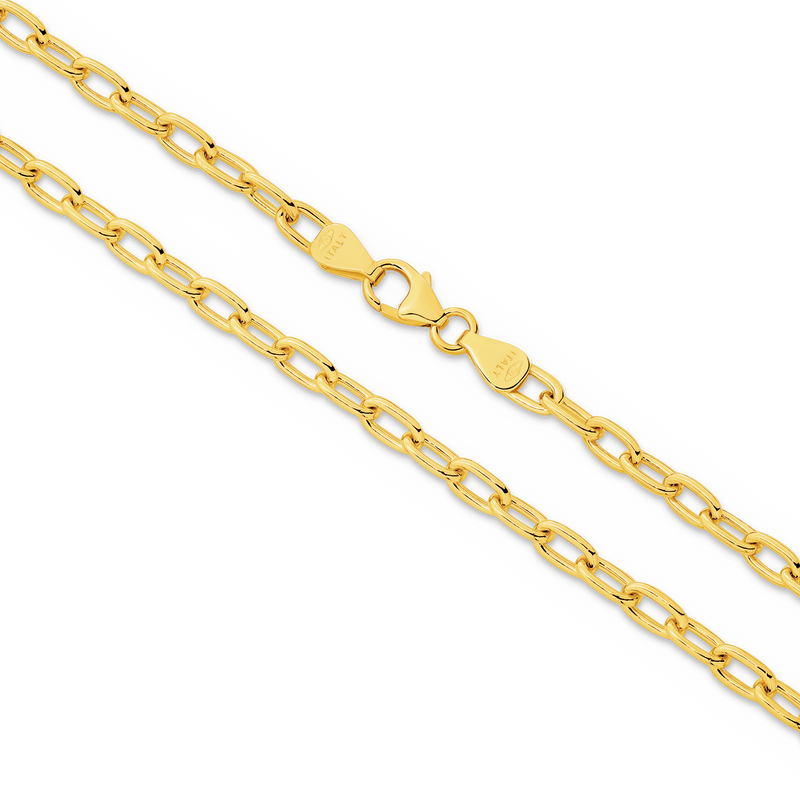 Gold chain on a white background