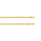 Gold chain bracelet on a white background