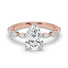 The Vega Ring - Pear with Marquise & Round Accents