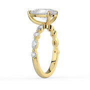 The Vega Ring — Pear with Marquise & Round Accents Lab-Grown Diamond Engagement Ring in Yellow Gold | The Jewel Concierge