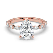 The Vega Ring - Pear with Marquise & Round Accents