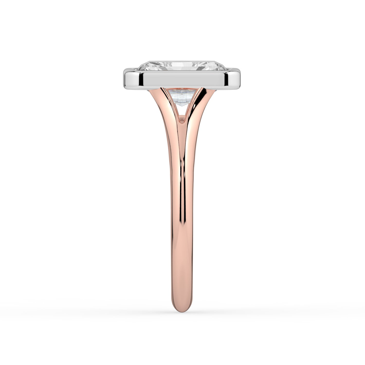 The Gabriella Ring - Radiant Bezel with Split Band