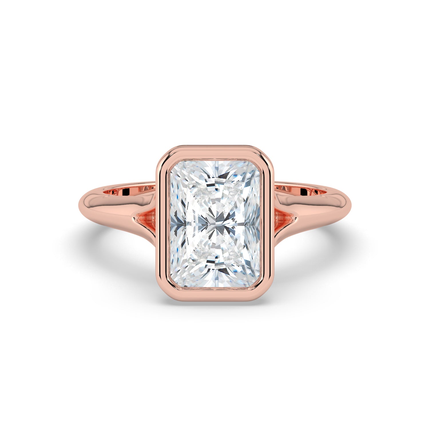 The Gabriella Ring - Radiant Bezel with Split Band