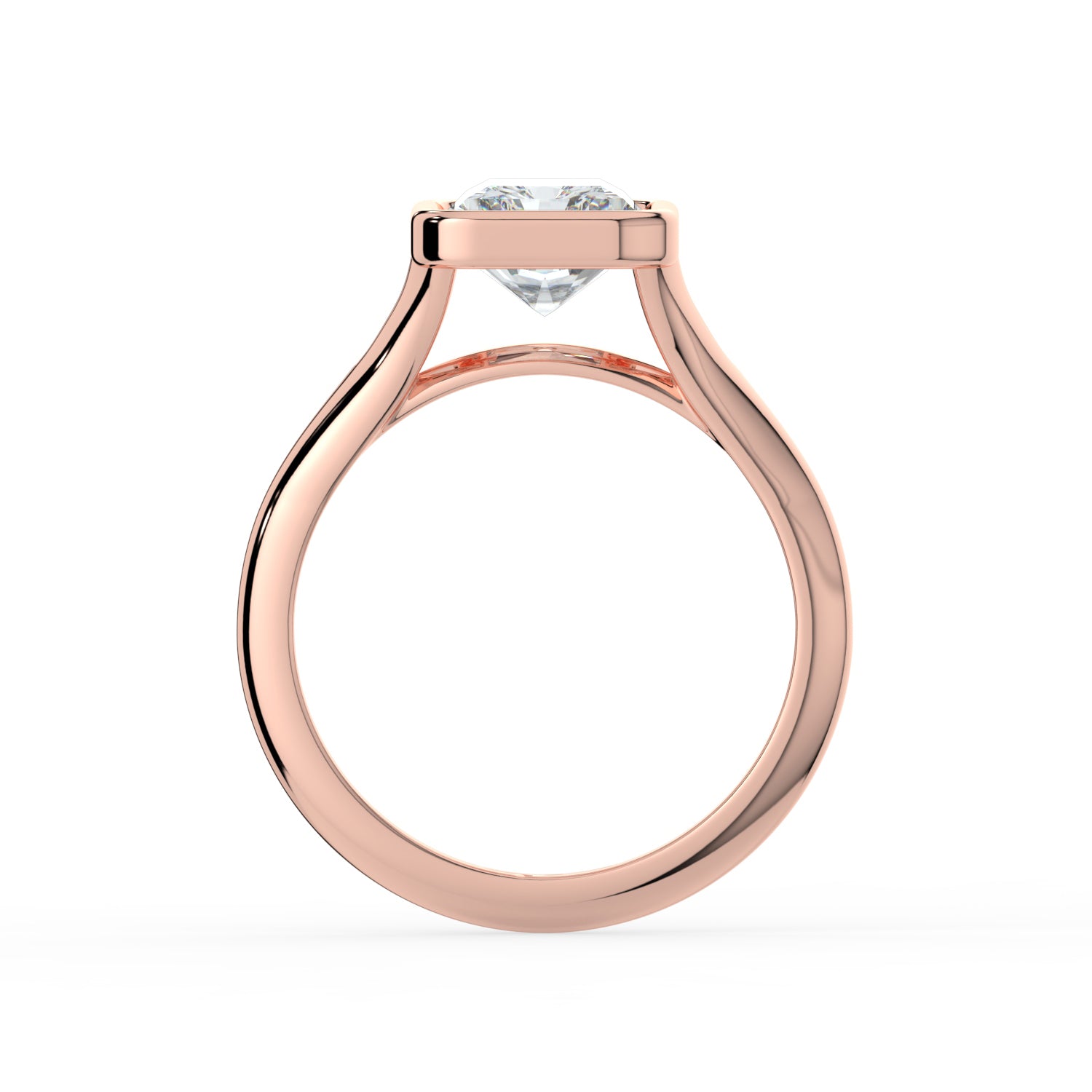The Gabriella Ring - Radiant Bezel with Split Band