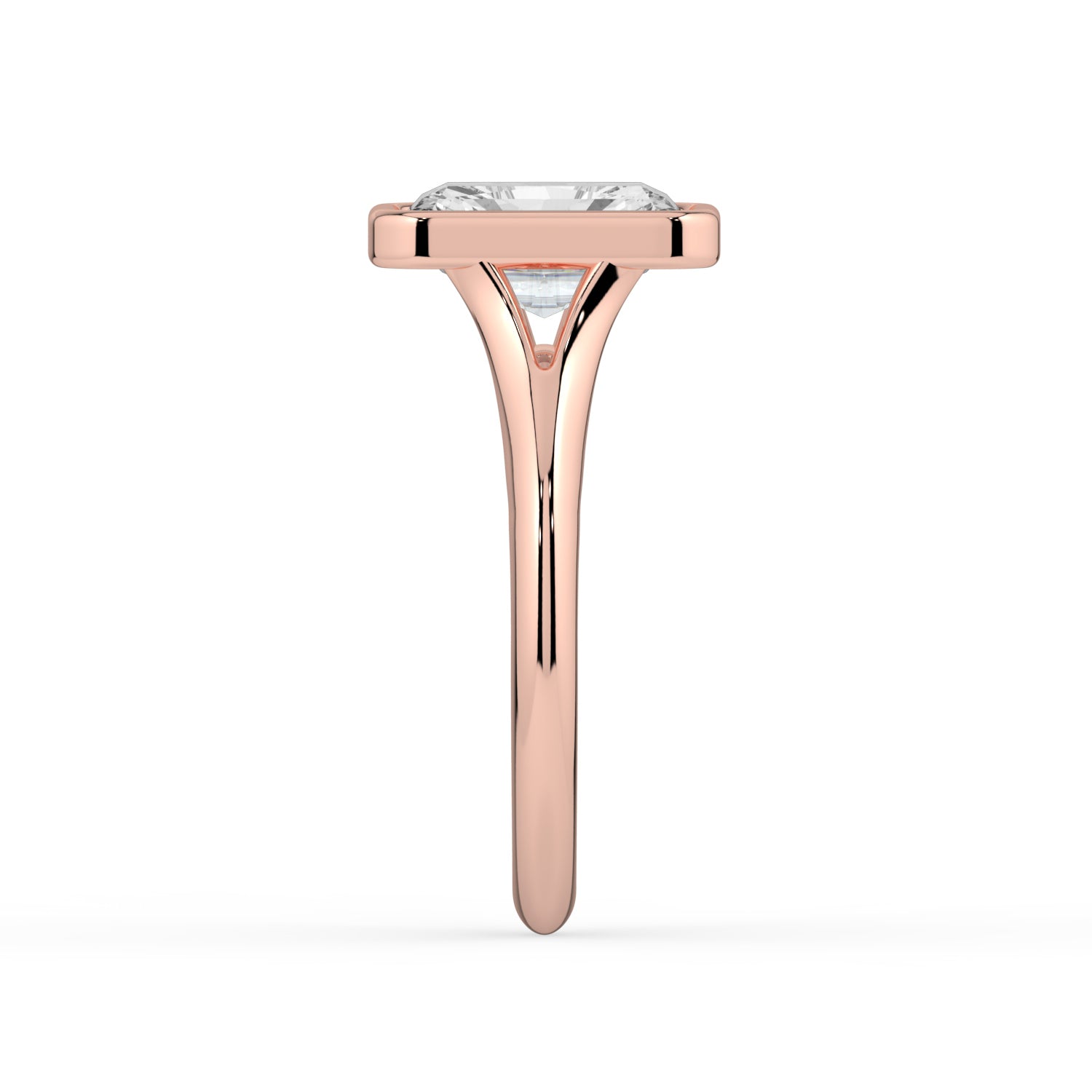 The Gabriella Ring - Radiant Bezel with Split Band