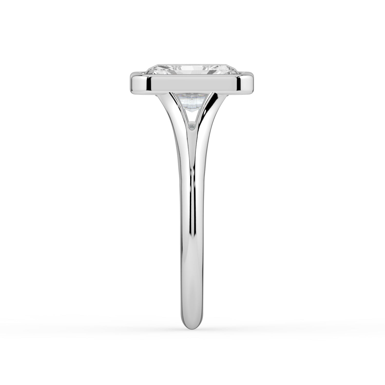 The Gabriella Ring - Radiant Bezel with Split Band