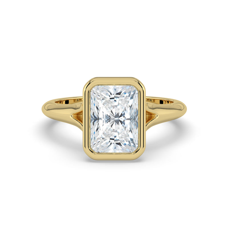 The Gabriella Ring - Radiant Bezel with Split Band