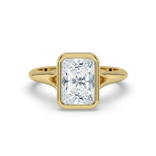 The Gabriella Ring - Radiant Bezel with Split Band